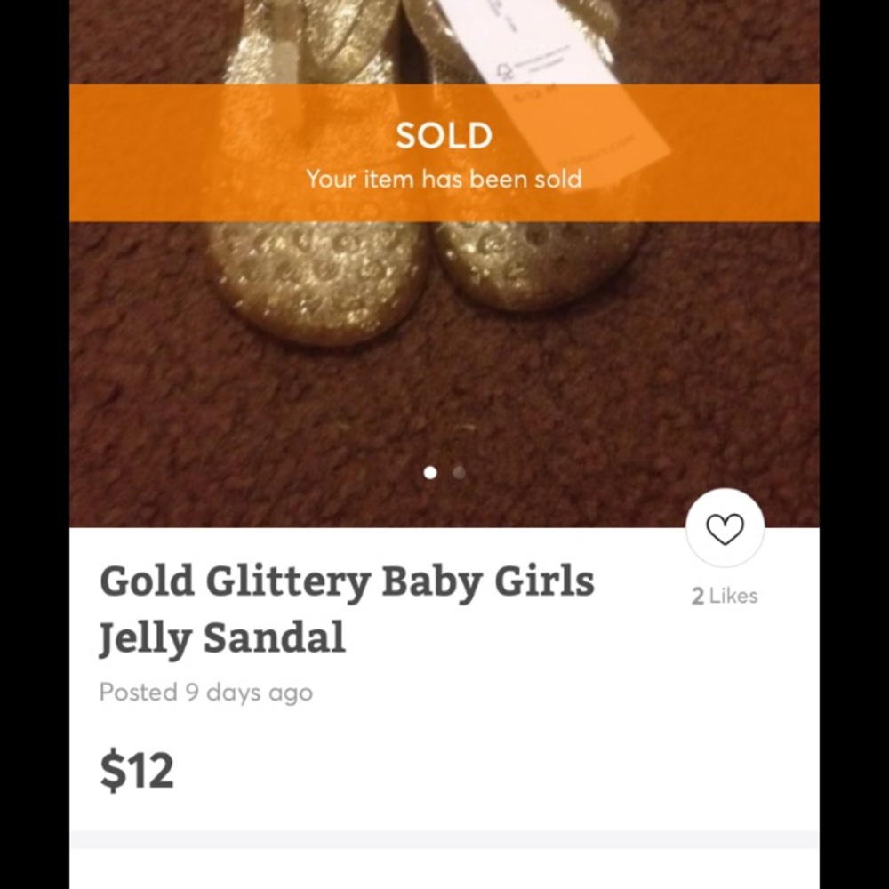 Baby gold jelly sandals